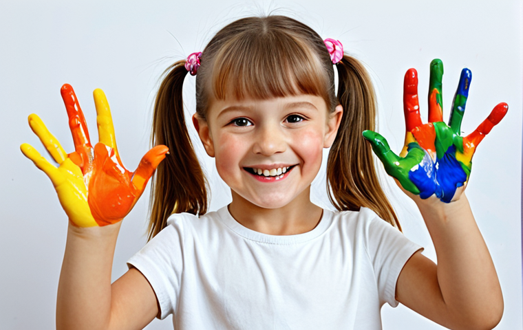 미술 작품 만들기 - Colorful Rag Rug Creation**

"A close-up shot of hands creating a colorful rag rug by braiding and s...