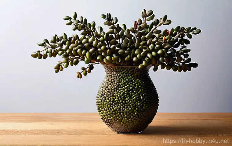 커피 콩 아트 - **A decorative and richly textured round wall clock design, approximately 40cm in diameter, where th...