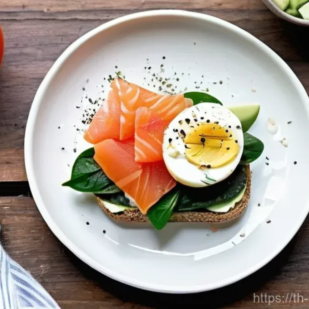 오픈 샌드위치 - **Prompt 1: Vibrant Mediterranean Open Sandwich Delight**
    "A close-up, top-down shot of a beauti...