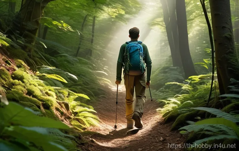 트레킹 코스 추천 - **Prompt:** A cheerful, young adult female hiker meticulously organizing her high-quality, lightweig...