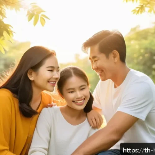 사진 필터 사용법 - A warm and inviting family outdoor gathering during golden hour, featuring diverse family members sm...